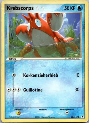 Pokémon-Karte Krebscorps 62/110 EX Holon Phantoms