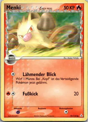 Pokémon-Karte Mankey δ Menki δ 70/110 EX Holon Phantoms