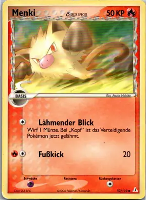 Pokémon-Karte Mankey δ Menki δ 70/110 EX Holon Phantoms