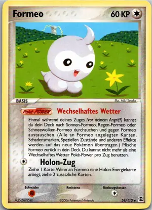 Pokémon-Karte Formeo 34/113 EX Delta Species