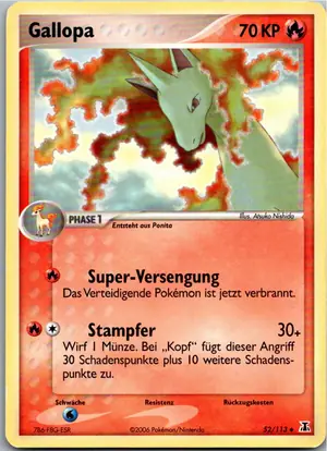 Pokémon-Karte Gallopa 52/113 EX Delta Species