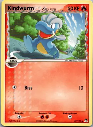 Pokémon-Karte Kindwurm 57/113 EX Delta Species