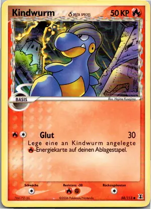 Pokémon-Karte Kindwurm 58/113 EX Delta Species
