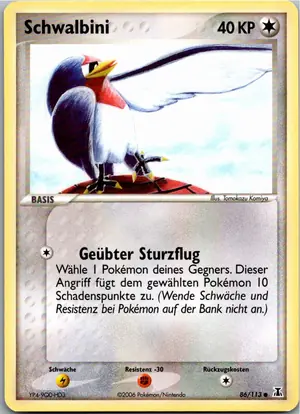 Pokémon-Karte Schwalbini 86/113 EX Delta Species