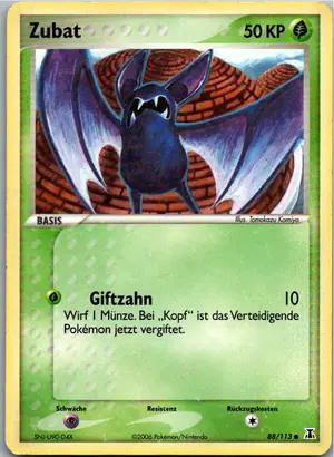 Pokémon-Karte Zubat 88/113 EX Delta Species