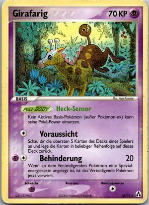 Pokémon-Karte Girafarig 16/92 EX Legend Maker