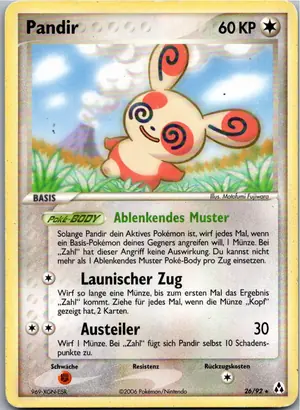 Pokémon-Karte Pandir 26/92 EX Legend Maker