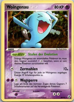 Pokémon-Karte Woingenau 28/92 EX Legend Maker