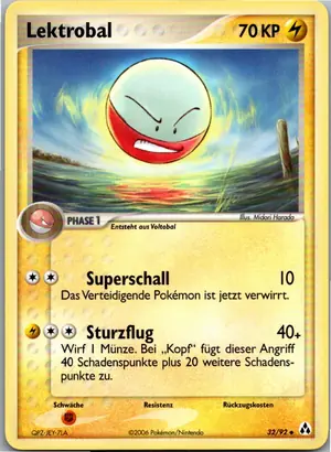 Pokémon-Karte Lektrobal 32/92 EX Legend Maker