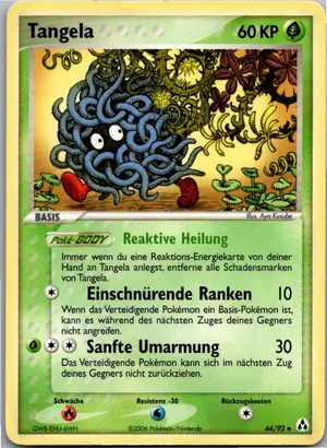 Pokémon-Karte Tangela 44/92 EX Legend Maker