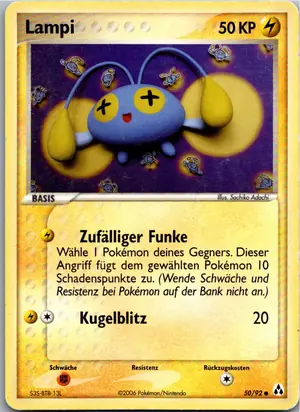 Pokémon-Karte Lampi 50/92 EX Legend Maker