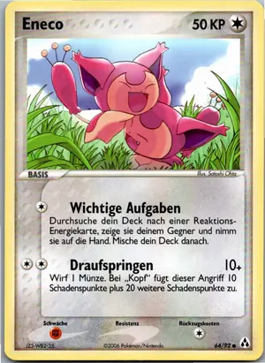 Pokémon-Karte Eneco 64/92 EX Legend Maker