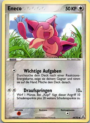Pokémon-Karte Eneco 64/92 EX Legend Maker