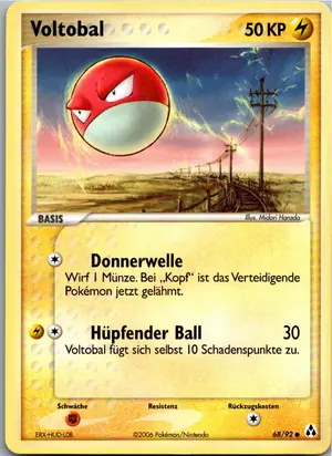 Pokémon-Karte Voltobal 68/92 EX Legend Maker