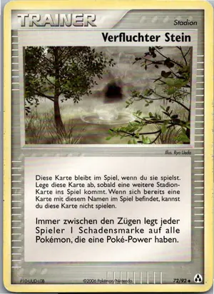 Pokémon-Karte Verfluchter Stein 72/92 EX Legend Maker