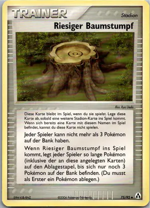 Pokémon-Karte Riesiger Baumstumpf 75/92 EX Legend Maker
