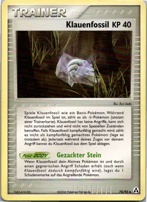 Pokémon-Karte Klauenfossil 78/92 EX Legend Maker