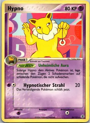 Pokémon-Karte Hypno 25/112 EX Feuerrot & Blattgrün