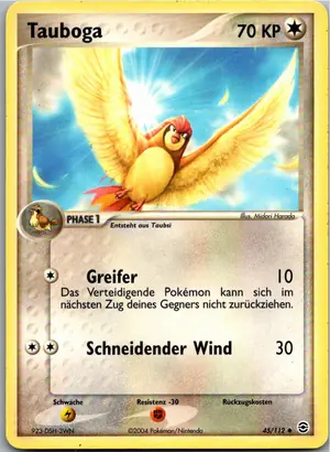 Pokémon-Karte Pidgeotto 45/112 EX Feuerrot & Blattgrün