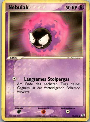 Pokémon-Karte Nebulak 63/112 EX Feuerrot & Blattgrün