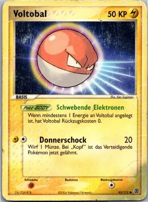 Pokémon-Karte Voltobal 85/112 EX Feuerrot & Blattgrün