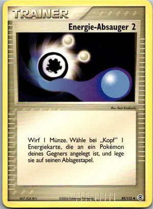 Pokémon-Karte Energie-Absauger 2 89/112 EX Feuerrot & Blattgrün