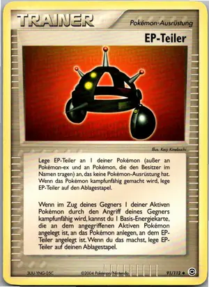Pokémon-Karte EP-Teiler 91/112 EX Feuerrot & Blattgrün