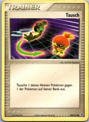 Pokémon-Karte Tausch 102/112 EX Feuerrot & Blattgrün
