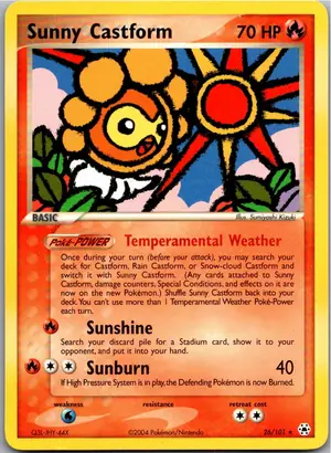 Pokémon-Karte Sunny Castform 26/101 Hidden Legends