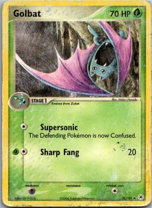 Pokémon-Karte Golbat 36/101 Hidden Legends