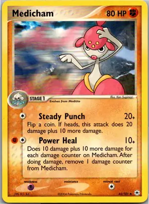 Pokémon-Karte Medicham Meditalis 42/101 Hidden Legends