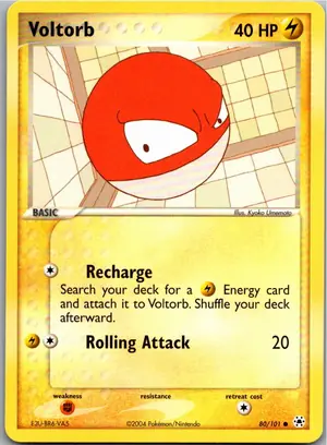 Pokémon-Karte Voltorb Voltobal 80/101 Hidden Legends
