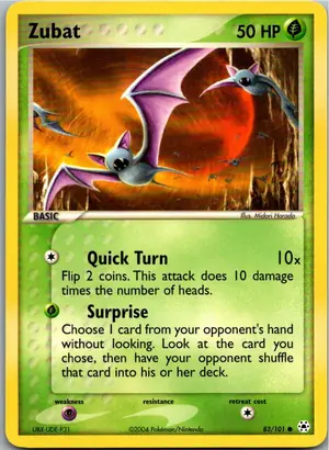 Pokémon-Karte Zubat 83/101 Hidden Legends