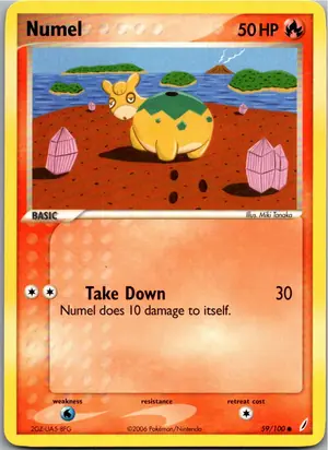 Pokémon-Karte Numel Camaub 59/100 EX Crystal Guardians