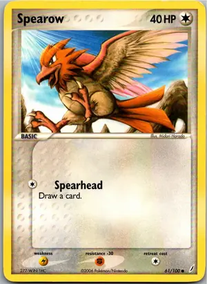 Pokémon-Karte Spearow Habitak 61/100 EX Crystal Guardians