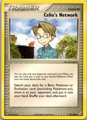 Pokémon-Karte Celio's Network Celios Netzwerk 73/100 EX Crystal Guardians