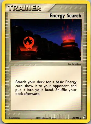 Pokémon-Karte Energy Search Energiesuche 86/100 EX Crystal Guardians