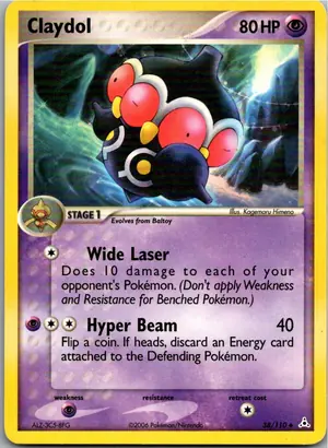 Pokémon-Karte Claydol Lepumentas 38/110 EX Holon Phantoms