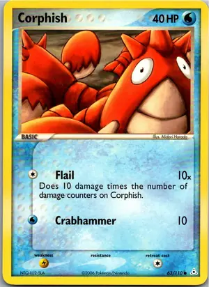 Pokémon-Karte Corphish Krebscorps 63/110 EX Holon Phantoms