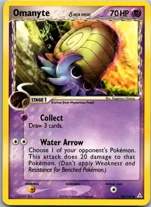 Pokémon-Karte Omanyte δ Amonitas δ 74/110 EX Holon Phantoms