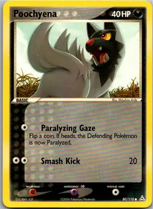 Pokémon-Karte Poochyena Fiffyen 80/110 EX Holon Phantoms