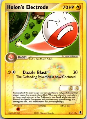 Pokémon-Karte Holon's Electrode Holon-Lektrobal 21/113 EX Delta Species