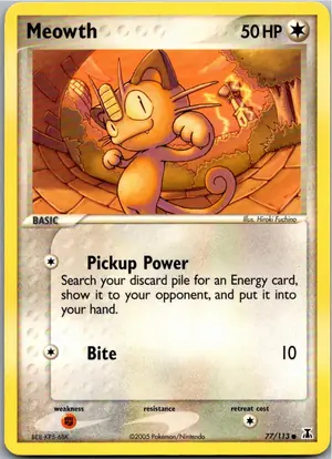 Pokémon-Karte Meowth Mauzi 77/113 EX Delta Species