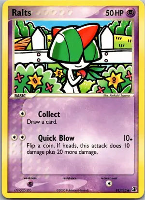 Pokémon-Karte Ralts Trasla 81/113 EX Delta Species