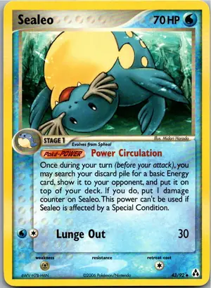 Pokémon-Karte Sealeo Seejong 43/92 EX Legend Maker