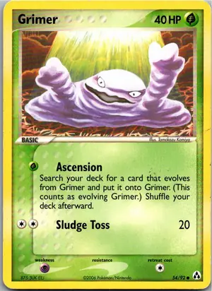 Pokémon-Karte Grimer Sleima 54/92 EX Legend Maker
