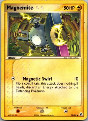 Pokémon-Karte Magnemite Magnetilo 59/92 EX Legend Maker