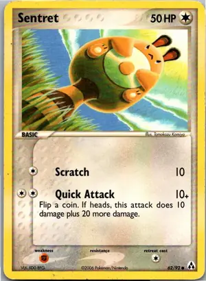 Pokémon-Karte Sentret Wiesor 62/92 EX Legend Maker