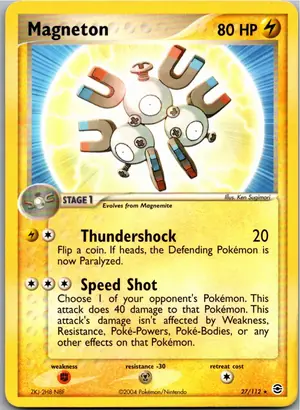 Pokémon-Karte Magneton 27/112 EX Feuerrot & Blattgrün