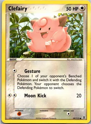 Pokémon-Karte Clefairy Piepi 59/112 EX Feuerrot & Blattgrün